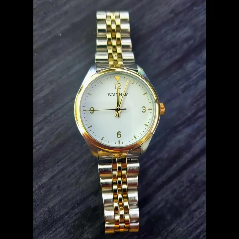 Rare Vintage‎ Waltham Unisex Accutime President Jubilee 34mm